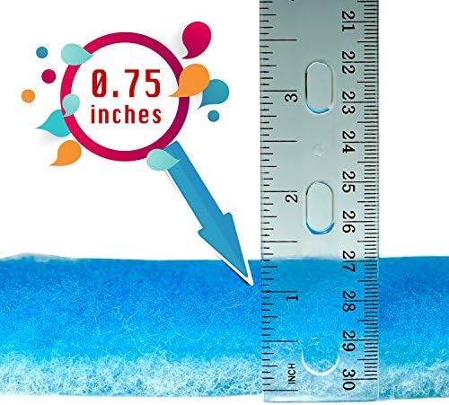 Original Koi Pond and Aquarium Filter Pad Media Roll - Blue Bonded - 24 Inches by 72 Inches (6 ft) by 0.75 Inches - Cut to Fit - Durable - Fish and Reef Aquarium Compatible - Image 3
