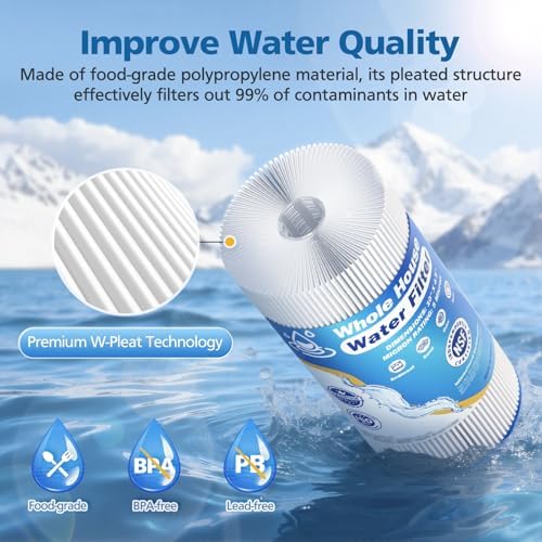 5 Micron 10" x 4.5" Whole House Water Filter Compatible with GE FXHSC - Image 4