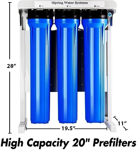 iSpring RCB3P Tankless Reverse Osmosis Filtration System, 300 GPD Under Sink RO System, Reduces TDS, 1.5:1 Pure to Drain, Booster Pump & Pressure Gauge for Residential & Light Commercial Use - Image 4