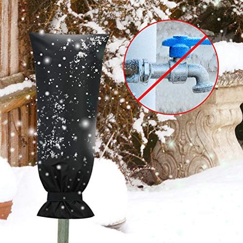 Frienda 2 Pcs Outdoor Faucet Cover for Winter Freeze Protection Large,Black - Image 6
