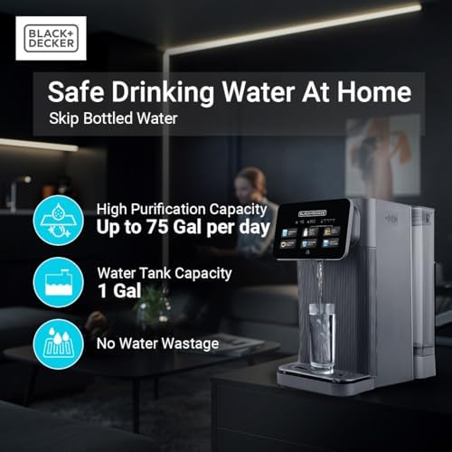 BLACK+DECKER Countertop Reverse Osmosis (RO)+UV Water Filter System, Hot & Ambient Water — 5 Temperature Settings, 5-Stage Filtration, IAPMO & NSF/ANSI 58 Certified, No Installation Required, Portable - Image 4
