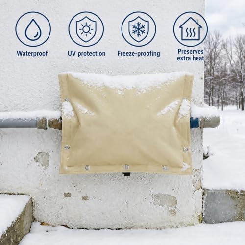 20" W x 16" H 3-Way Opening Backflow Preventer Insulation Cover(5°F), Beige - Image 7