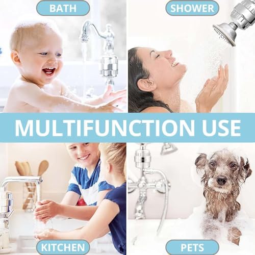 15-Stage Shower Filter for Hard Water | Universal High-Output Cartridge | Removes Chlorine, Heavy Metals for Softer Skin and Hair (15 Stage Shower Filter) - Image 3