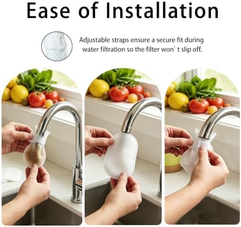 100Pcs Faucet Filter Bags for Kitchen Sink,High Density Sink Faucet Filter - Image 6