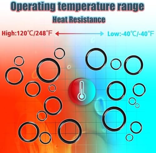 KEZE 335 Pcs Hydraulic O-Ring SAE 900 Series 12 Size Buna-N 70A Inch O Rings Seal Kit for Hydraulic Fitting,Straight Thread Tube Fittings,Cylinders,BOSS ORB Fittings - Image 4