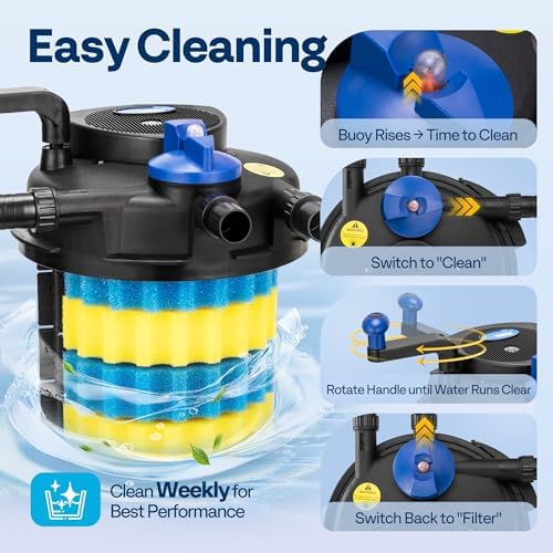 VIVOHOME 1840GPH Bio Pressure Pond Filter with 13W Light for Various Ponds - Image 4