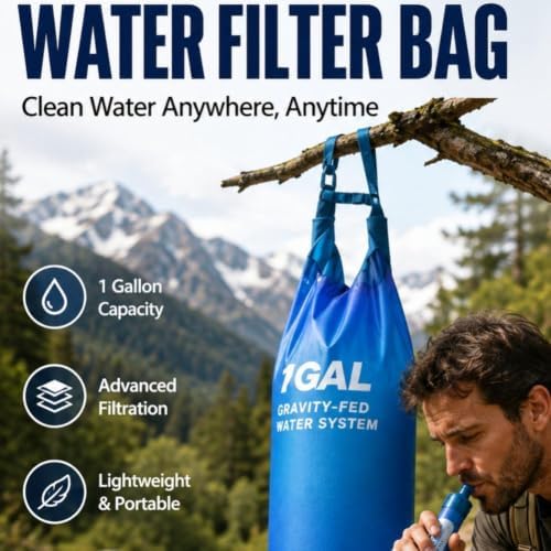 Survival Water Filter Kit, 1 Gallon Gravity Water Filter System - Image 5