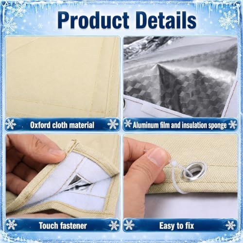 20" W x 16" H 3-Way Opening Backflow Preventer Insulation Cover(5°F), Beige - Image 3