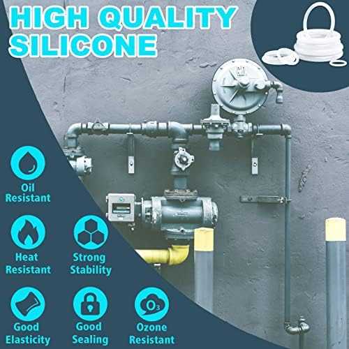 KEZE 1228 Pcs 32 Size Clear Food Grade Silicone O Rings Assortment Kit with Pick and Hook,White Heat Resistance VMQ Seal O Ring Set Metric OD:4-32mm - Image 6