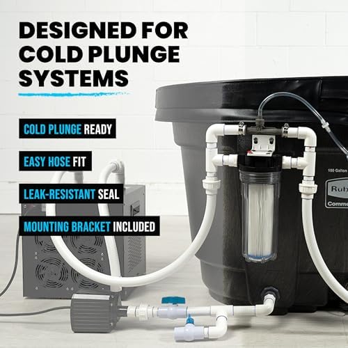 Cold Plunge Water Filter System 10" Housing 3/4" NPT Ports, 2x50 Micron - Image 6