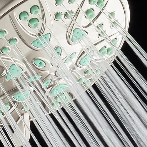 AquaDance Antimicrobial – Anti-Clog High-Pressure 6-Setting Hand Shower with Microban Nozzle Protection from Growth of Mold, Mildew & Bacteria for Stronger Shower! 3 Jet Color Choices – 4" Coral Green - Image 7