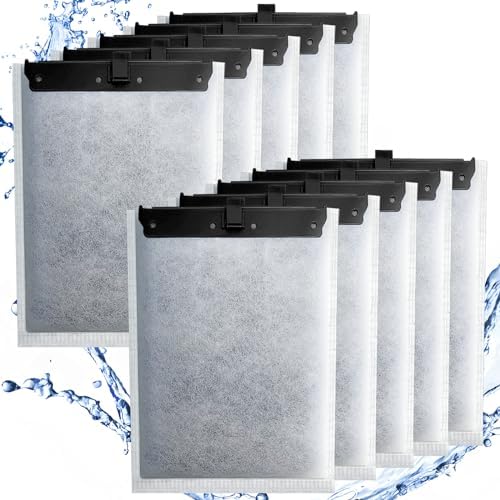 driamor 10 Pack Large Filter Cartridges Compatible with Whisper Filters 20i/40i IQ20/30/45/60 PF20/30/40/60, Aquarium Filter Cartridge Replacement Assembled Compatible with ReptoFilter 125GPH by Driamor