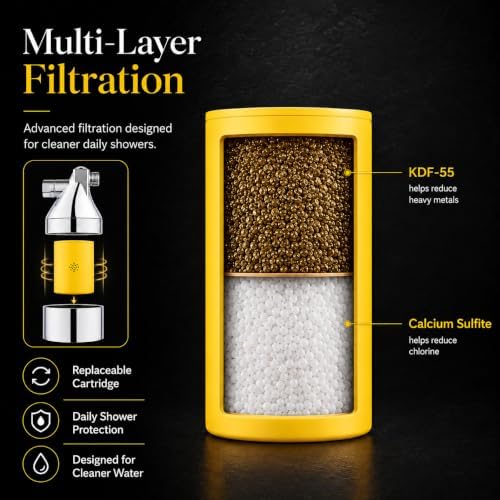 Afina Chrome High Pressure Revitalizing Shower Filter - Filter Out Chlorine - Image 4
