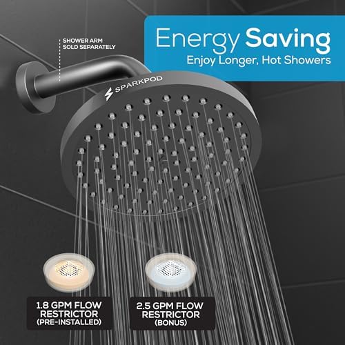 SparkPod Rain Shower Head, 8 Inch Square, Vintage Oil-Rubbed Bronze Finish - Image 3
