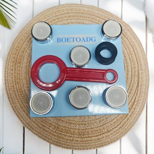6PCS Faucet Aerator Bathroom Sink Standard Replacement Parts with Brass Shell 15/16 Inch 24mm External Thread Aerator Faucet Filter with Gasket and Wrench Suitable for Kitchen and Bathroom - Image 6