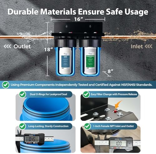 iSpring WGB21B-PB 2-Stage Lead & Chloramine Whole House Water Filter System - Image 4