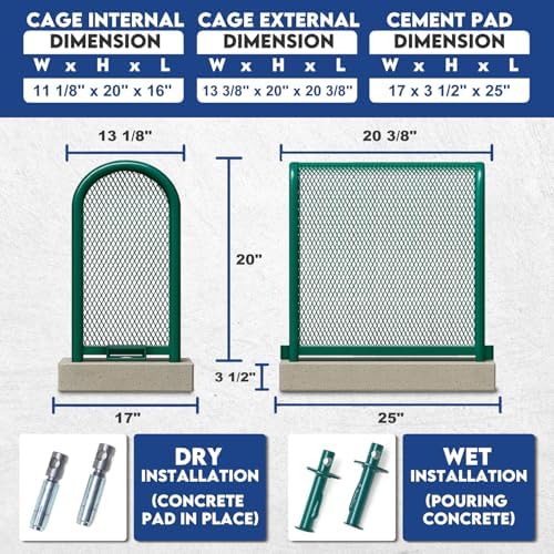 Premium Backflow Preventer Security Cage with Locks & Anchors, Extra Small - Image 2