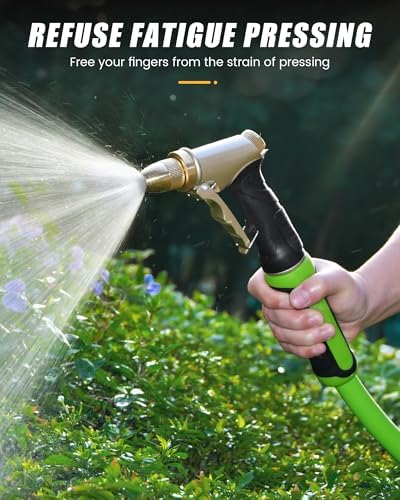 RAINPOINT Garden Hose Nozzle, Upgraded Heavy Duty Metal Spray Nozzle, High Pressure Water Nozzle with Adjustable Spray Patterns for Watering Plants, Car Washing, and Pet Showering - Image 6