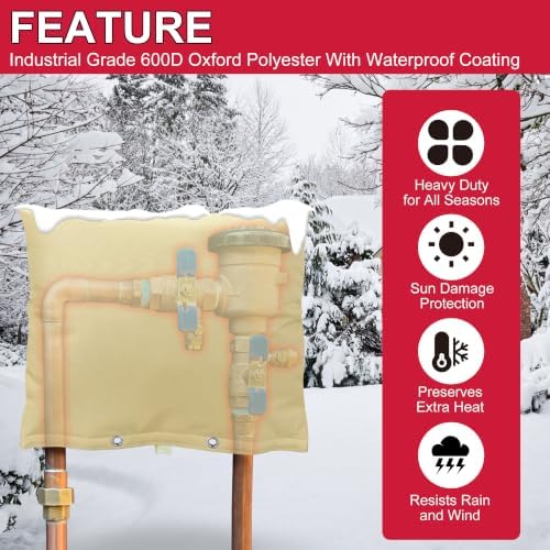 Backflow Preventer Insulation Cover, 30" W x 24" H - Image 5