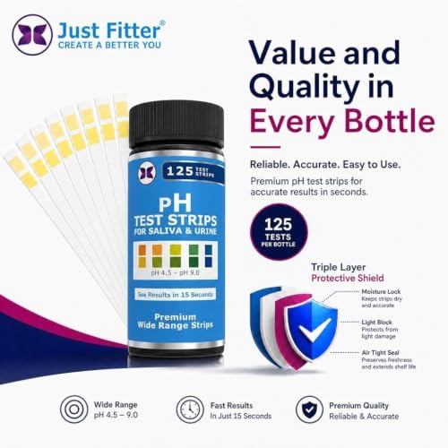 pH Test Strips for Testing Alkaline and Acid Levels in The Body. Track & Monitor Your pH Level Using Saliva and Urine. pH Tester for Highly Accurate Results in Seconds. - Image 2