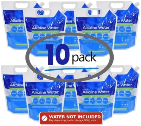 Foldable Alkaline Water Storage Bags, 5L/1.3 Gal, 10-Pack, BPA Free - Image 2