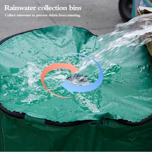 Rain Barrel, Foldable Rainwater Collection Tank with Filter Mesh,PVC Fluid Leak-Proof Portable Outdoor Water Storage Container for Garden Yard Downspout Water Harvesting(250L) - Image 5