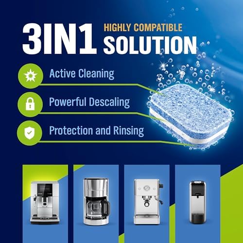 WoldoClean 3-in-1 descaling tablets for fully automatic coffee machines, 12 pieces – airtight sealed in blister packaging, descaler tablets compatible with DeLonghi, Siemens, Jura coffee machines. - Image 4
