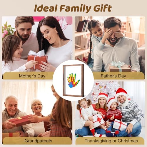 Family Handprint Kit for 4, Hand Print Keepsake Frame DIY Craft Gift - Image 3