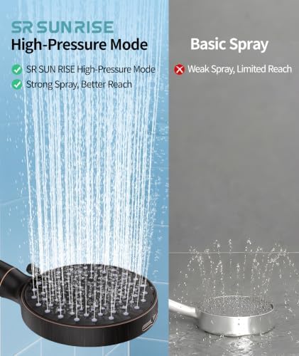 SR SUN RISE Filtered Shower Head with Handheld High Pressure 9 Spray Mode Showerhead Detachable Shower Head Water Softener Filters Beads for Hard Water Remove Chlorine 1 Filter Black Brown - Image 5