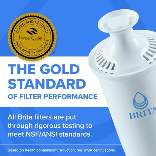Brita Large 10-Cup Water Filter Pitcher with BritaPlus Filter, Stone Blue - Image 6