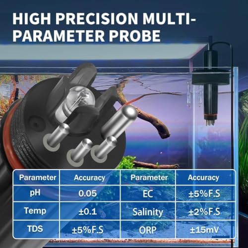 Smart Bluetooth Aquarium Water Tester 7-in-1 pH Meter Fish Tank Monitor - Image 5
