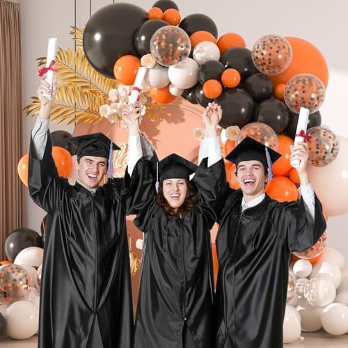 136pcs Black Orange White Balloon Garland Kit - 18/12/10/5 Inch Balloons - Image 6