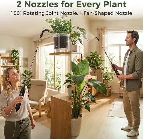 Cordless High-Reach Plant Waterer - Rechargeable Sprayer with Long Wand - Image 3