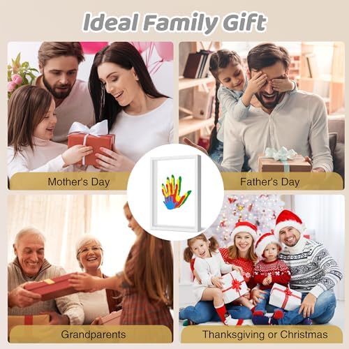 Family Handprint Kit for 4, Hand Print Keepsake Frame DIY Craft Gift - Image 4