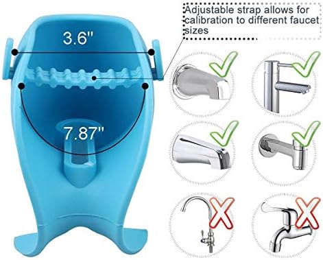 Bath Spout Cover for Bathtub,Baby Shower Protector Cover A Fun Way to Protects Baby from Bumping Head During Bathing Time Cute Soft Whale Design Making for Enjoyable Safe Baths (Blue) - Image 2