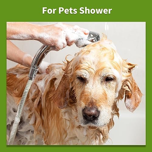Handheld Dog Shower Attachment with Massage Head Handheld Sprayer with Hose - Image 6