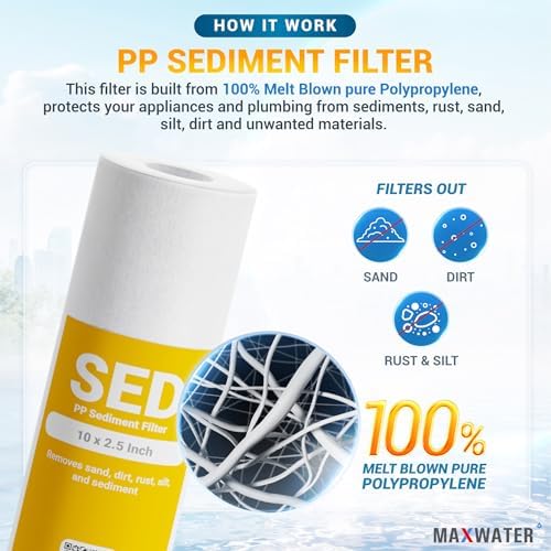 Max Water 2-Stage Whole House Water Filtration System 10 x 2.5 (SED + CTO) - Image 5