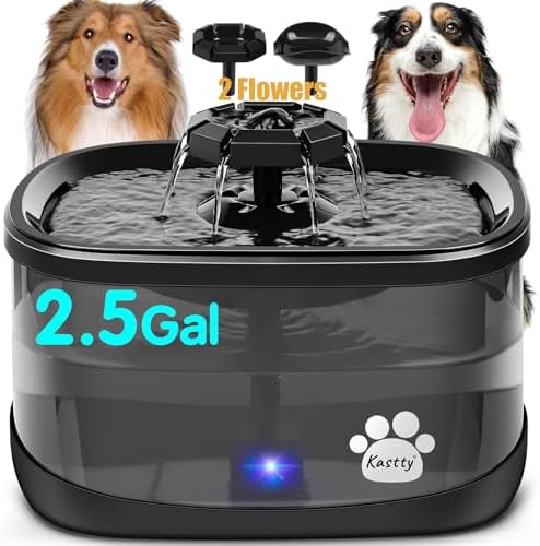 Kastty 2.5Gal/9.5L Dog Water Fountain 3 Flow Modes Cat Fountain,FS68 by KASTTY