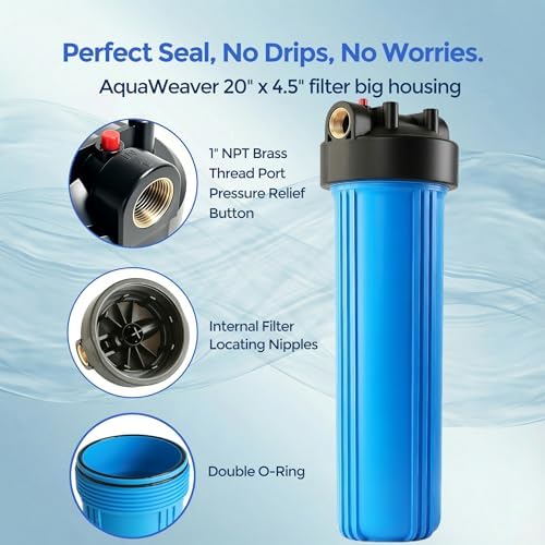 WH-20HD 20"x4.5" Whole House Water Filter Housing - Image 2