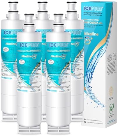 ICEPURE Alkaline 4396508 Refrigerator Water Filter Replacement for EDR5RXD1, EveryDrop Filter 5, Whirlpool 4396510, 4392857, 4396547, 9085, NL300, LC400V, PNL240V, WF-NLC240V WF285, Enhances PH, 5Pack by ICEPURE