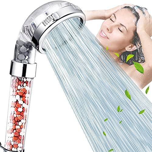 Nosame Shower Head, Filter Filtration High Pressure Water Saving 3 Mode Function Spray Handheld Showerheads for Dry Skin & Hair by Nosame