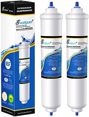 EXCELPURE GXRTDR Inline Water Filter Replacement for GE GXRTDR, Samsung HAFEX/EXP, DA29-10105J, Whirlpool WHKF-IMTO, RWF0300A Filter For Refrigerator, IceMaker, RVs, Marines, NSF Certified, 2 PACK by EXCELPURE