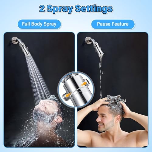 Enhon 2 Setting Spray Shower Head compatible with Delta 52652-PK, 1 Set - Image 5