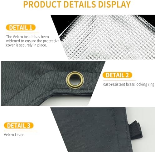 Backflow Preventer Cover Insulated Pouch, Sprinkler Valve Cover Insulated, Pipe Insulation Cover, Protects from Severe Snow and Intense Sun, Winter Water Well Pump Covers (Black 13" W×12" H) - Image 3