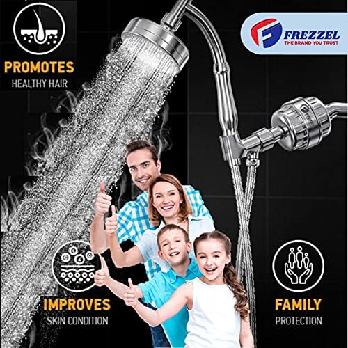 Pack of 2 FREZZEL Shower Filter Replacement Cartridges | Universal 17 Stage Shower Head Filter Refill for Showerhead Filter of Similar Design Hard Water Filter for Shower with Vitamin C Blocks Toxins - Image 2