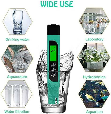 TDS Meter Digital Water Tester, Lxuemlu Professional TDS, Temperature and EC Meter with Carrying Case, 0-9999ppm, Ideal ppm Meter for Drinking Water, Aquariums and More （Green) - Image 5