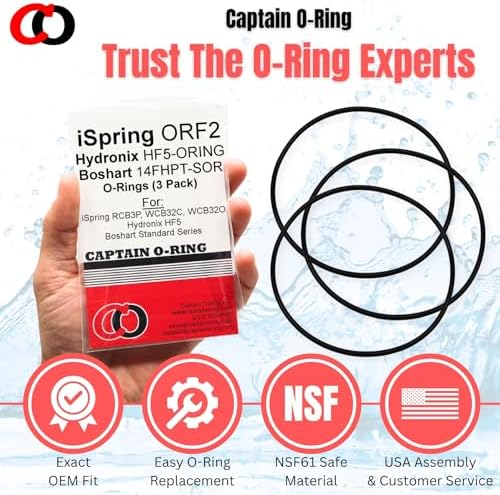 Captain O-Ring – Replacement ORF2 / HF5-ORING / 14FHPT-SOR O-Rings for iSpring RCB3P, WCB32C, WCB32O, Hydronix HF5, and Boshart Standard Water Filter (3 Pack) - Image 5
