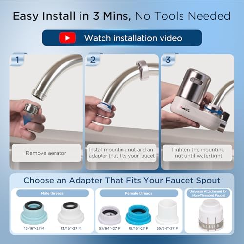 ANGEL CF30 Water Filter for Sink Faucet, Faucet Water Filtration System - Image 6