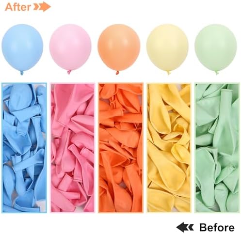 APLANET Pastel Balloons Different Sizes 18 12 10 5 Inch, Latex Party Balloons for Easter Themed Birthday Wedding Baby Shower Party, Grad Anniversary Supplies, Arch Kit Decoration, 150pcs - Image 5