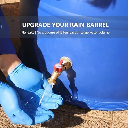 Solid Brass Rain Barrel Spigot Kit with Bulkhead Fitting & Valve - Image 5